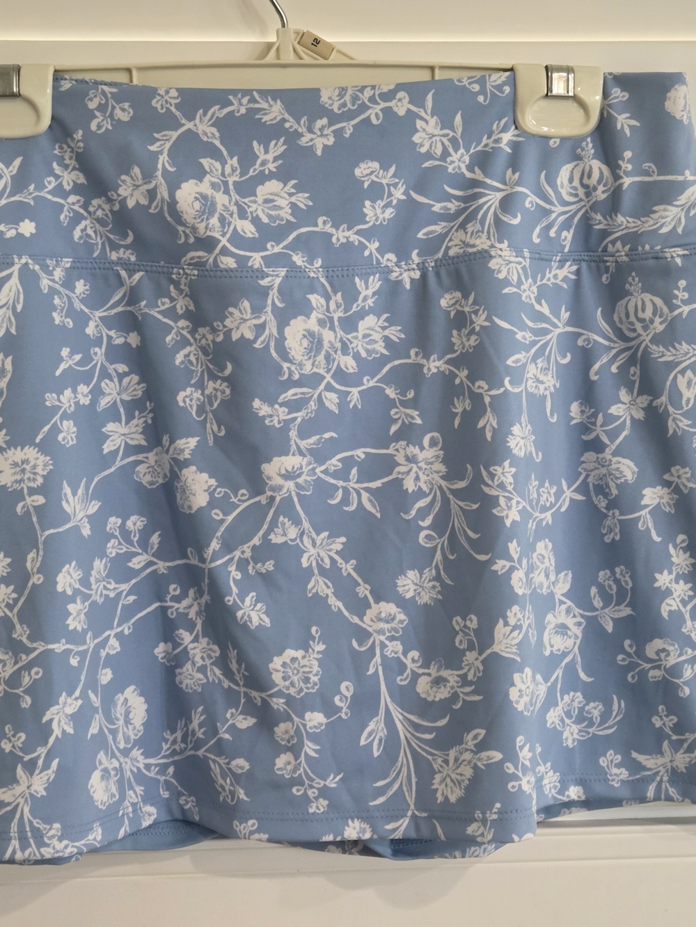 Laura Ashley Golf & Tennis Skort Women's XL Blue White Floral Athletic Skirt
